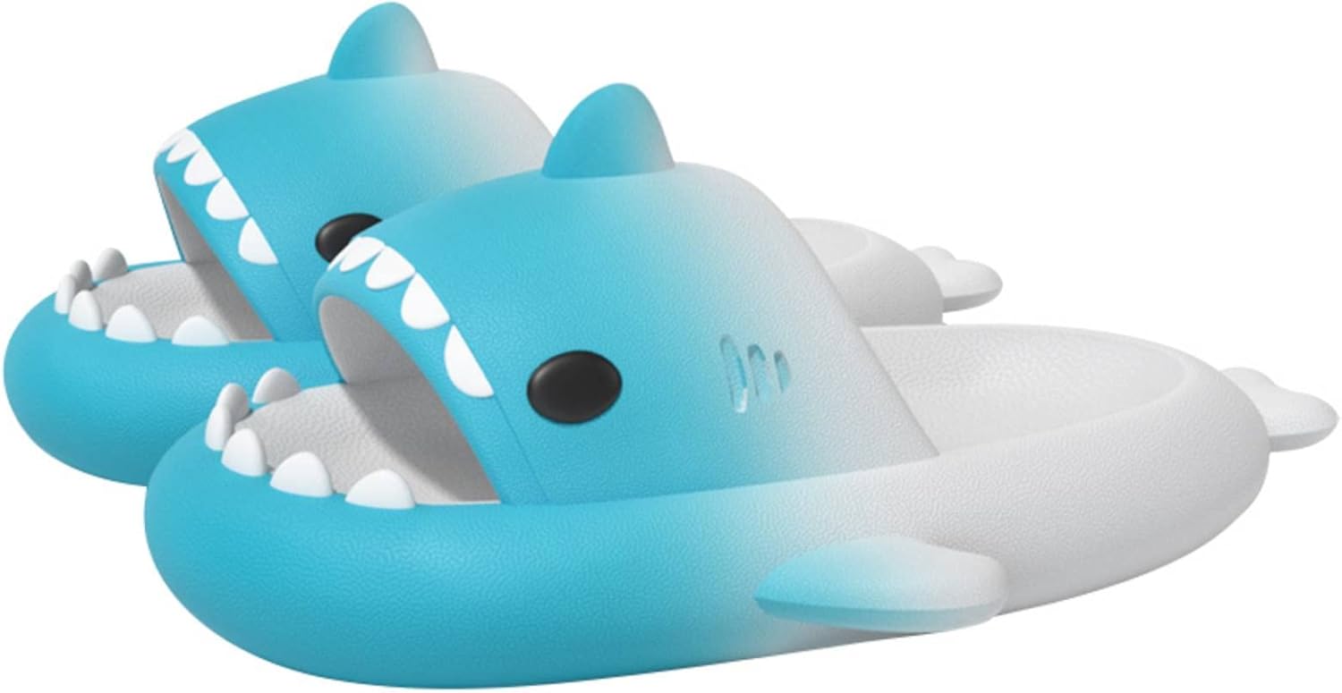 

Сланцы Zureto Shark унисекс - милые радужные облачные акулы для женщин и мужчин взрослых, белый