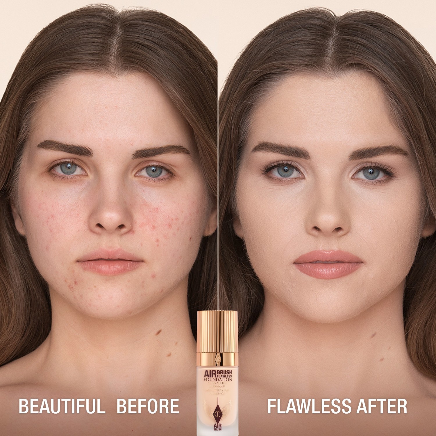 Тональный крем для лица airbrush flawless Charlotte Tilbury, cool 3, объем 30 мл — фото 2
