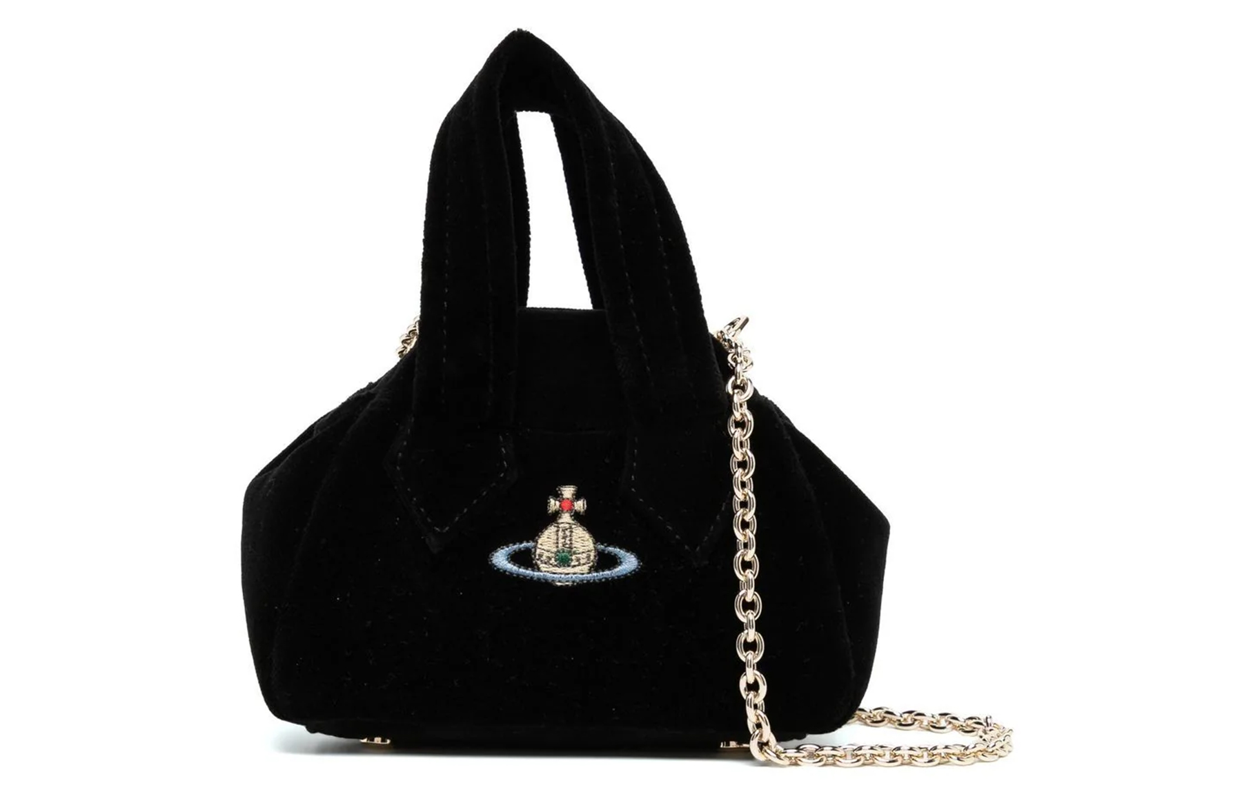 

Вельюровая сумка через плечо кроссбоди мини женская черная Vivienne Westwood, Shopping Bag Set(Set+Shopping Bag)