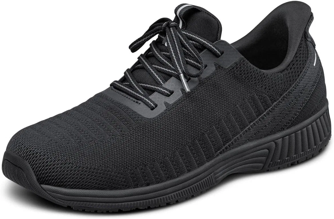 Мужские ортопедические кроссовки Orthofeet Yari Slip-in с возможностью снятия повязок без помощи рук, Complete Black