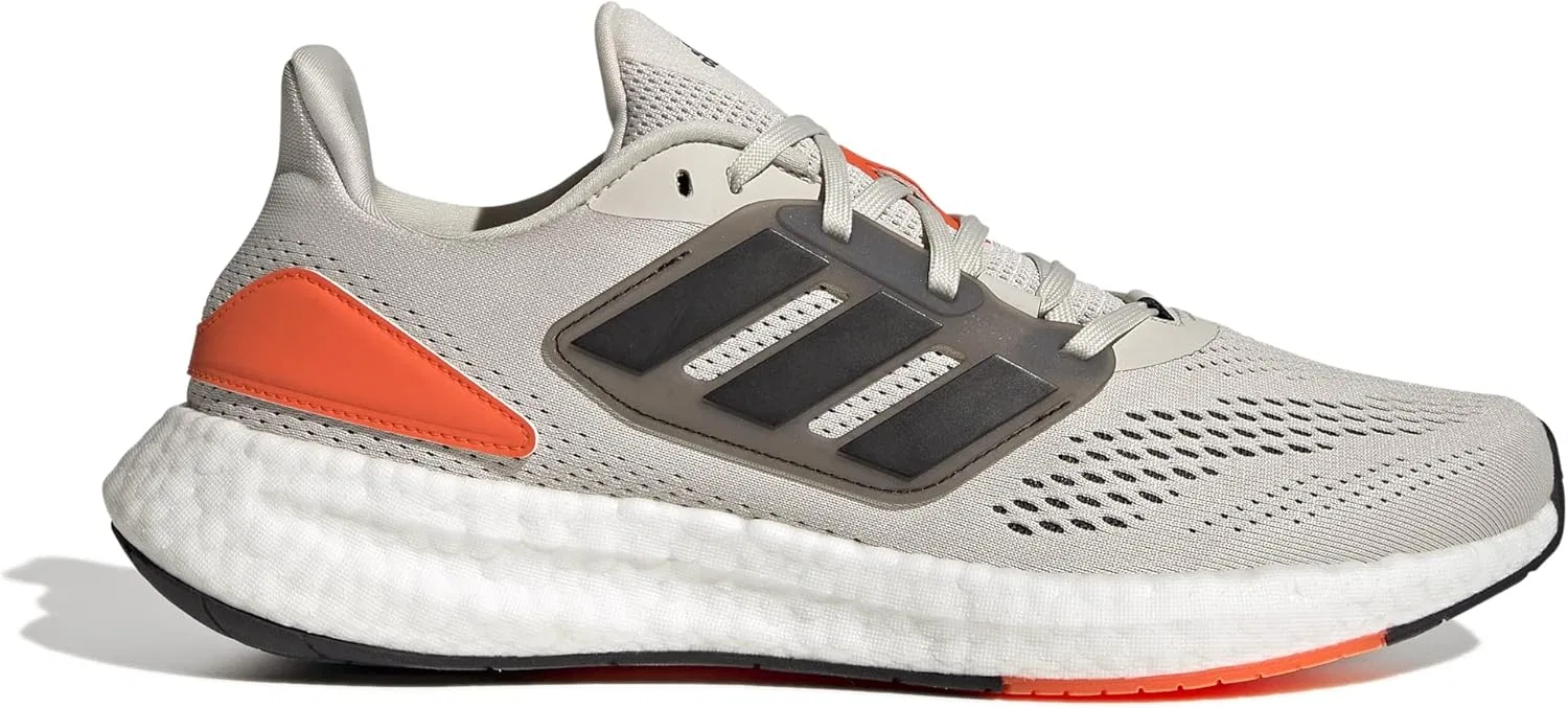 Кроссовки Adidas унисекс Pureboost 22, Alumina Core Black Impact Orange — фото 2