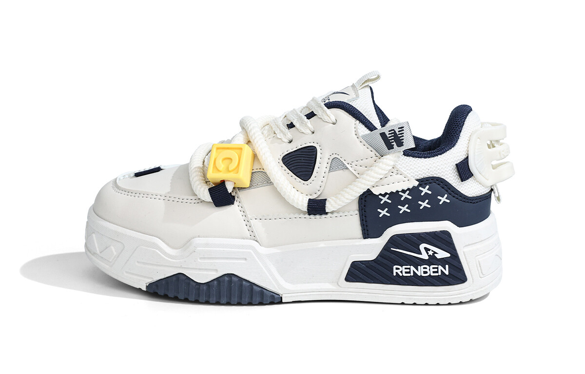 

Кроссовки RENBEN Skateboarding Shoes Women's Low-top, белый/синий