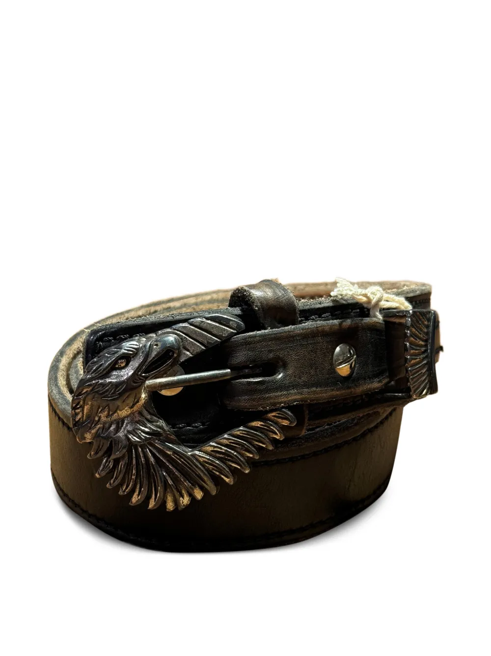 

Кожаный ремень с пряжкой в западном стиле Fortela, черный