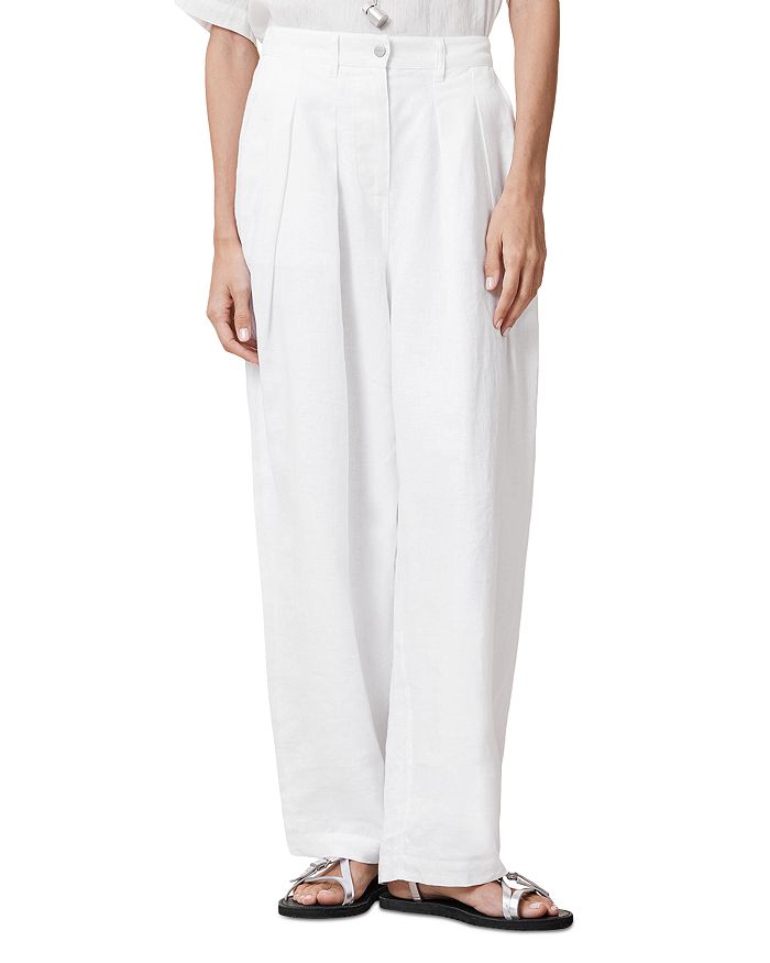

Брюки Becca из льна ALLSAINTS, белый