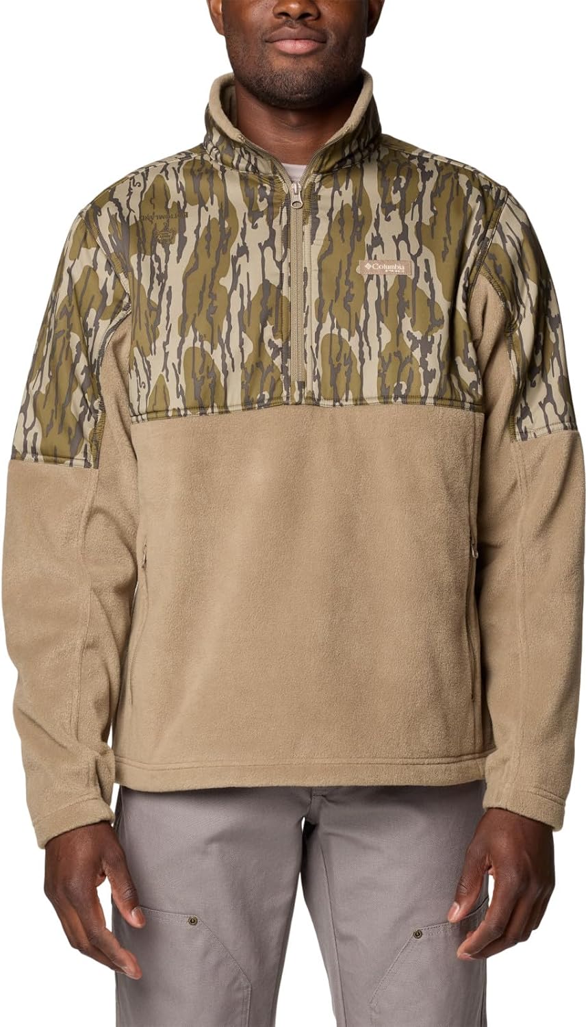 

Columbia мужская флисовая толстовка Phg Fleece Overlay II 1/4 Zip, Flax/Mossy Oak Bottomland, Зеленый, Columbia мужская флисовая толстовка Phg Fleece Overlay II 1/4 Zip, Flax/Mossy Oak Bottomland