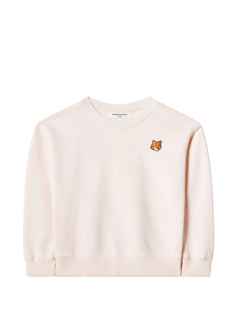 Свитер с нашивкой в виде головы лисы Maison Kitsuné, розовый
