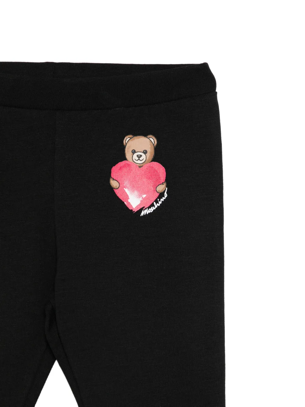 Леггинсы с принтом "медвежонок" Moschino Kids, черный — фото 3