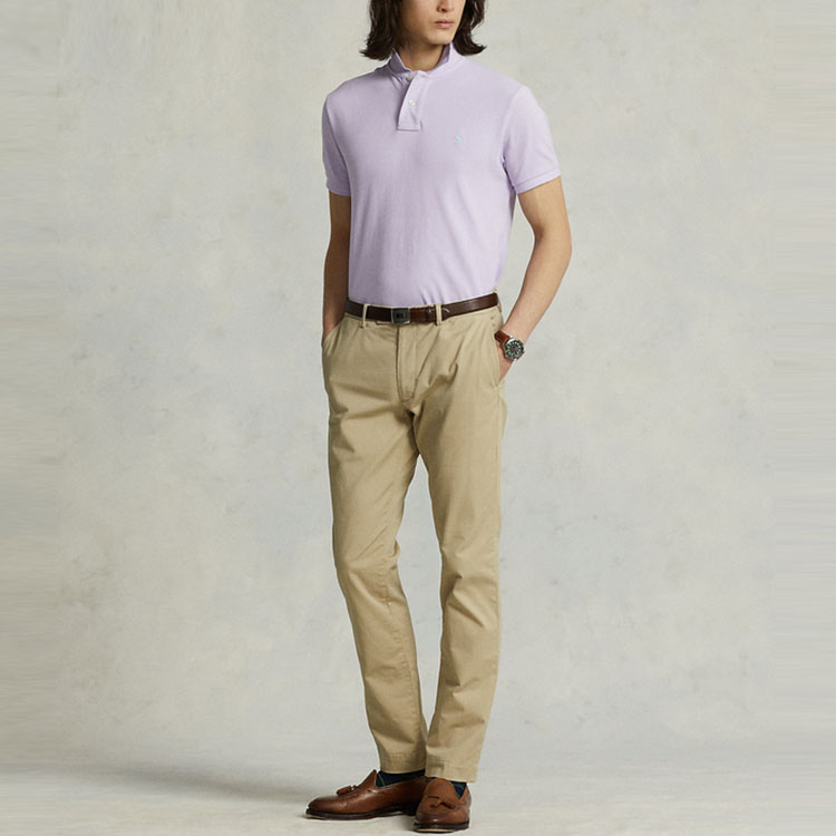Polo Ralph Lauren Поло мужское светло-фиолетовое — фото 4