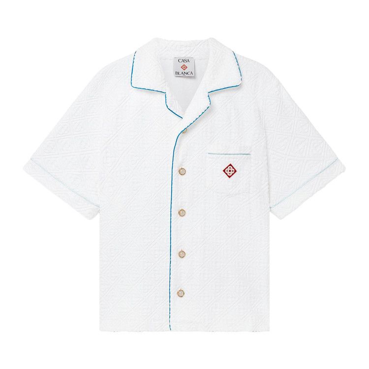 

Рубашка Casablanca Tennis Stripe Towelling Shirt, White