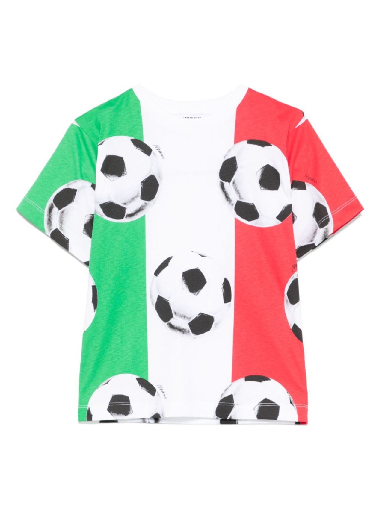 

Moschino Kids футболка с принтом Italy, зеленый
