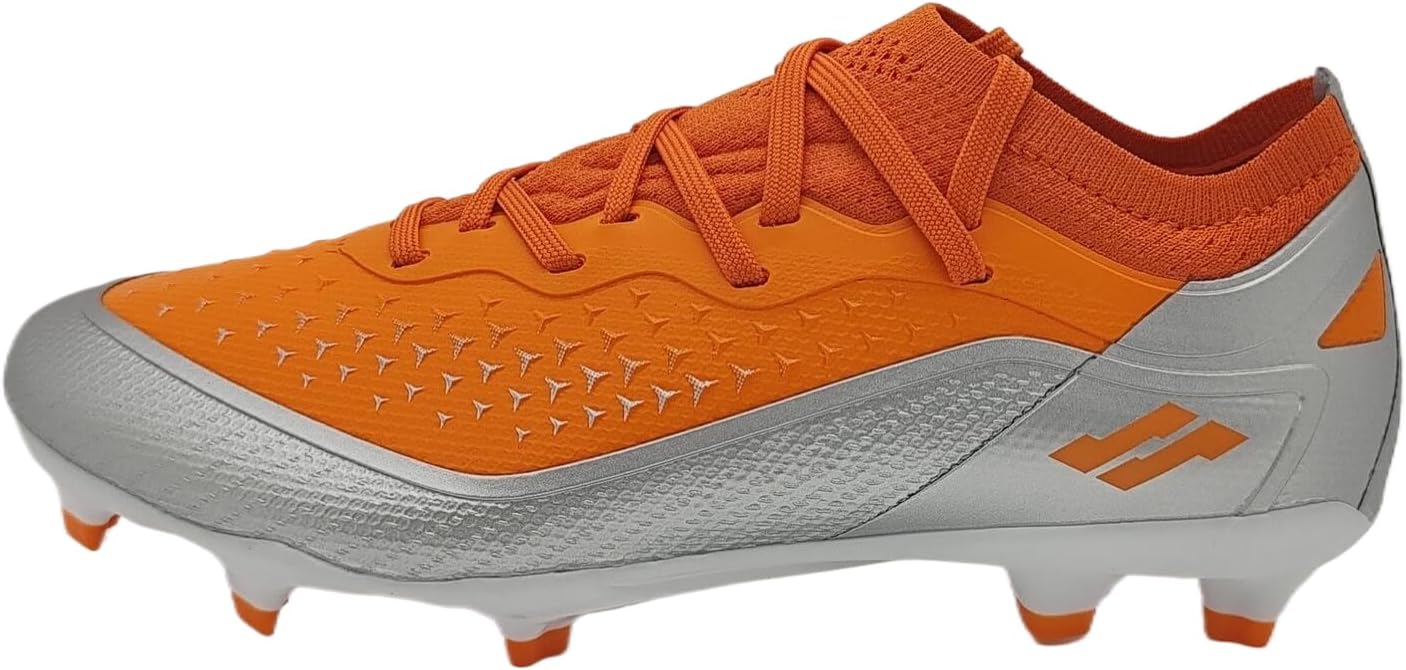 

Мужские футбольные бутсы, с длинными шипами, спортивная обувь Super Striker, Orange-silver