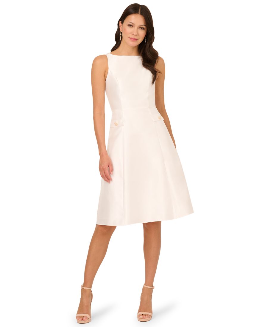 

Женское платье микадо без рукавов с пуговицами Adrianna Papell, Ivory