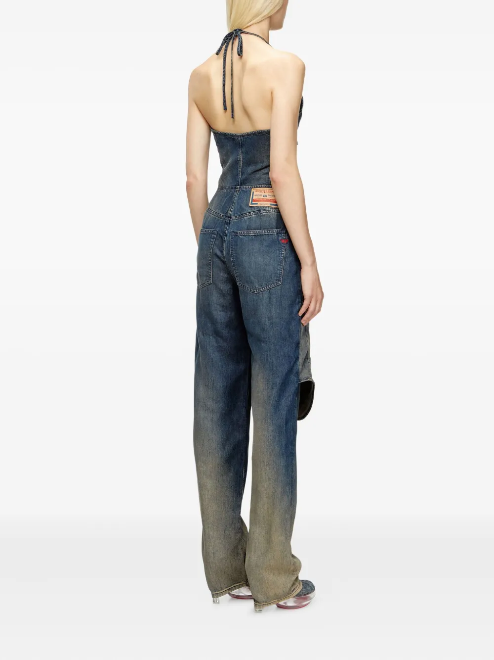Джинсовый комбинезон Cynthia с вырезом халтер Diesel, синий — фото 4