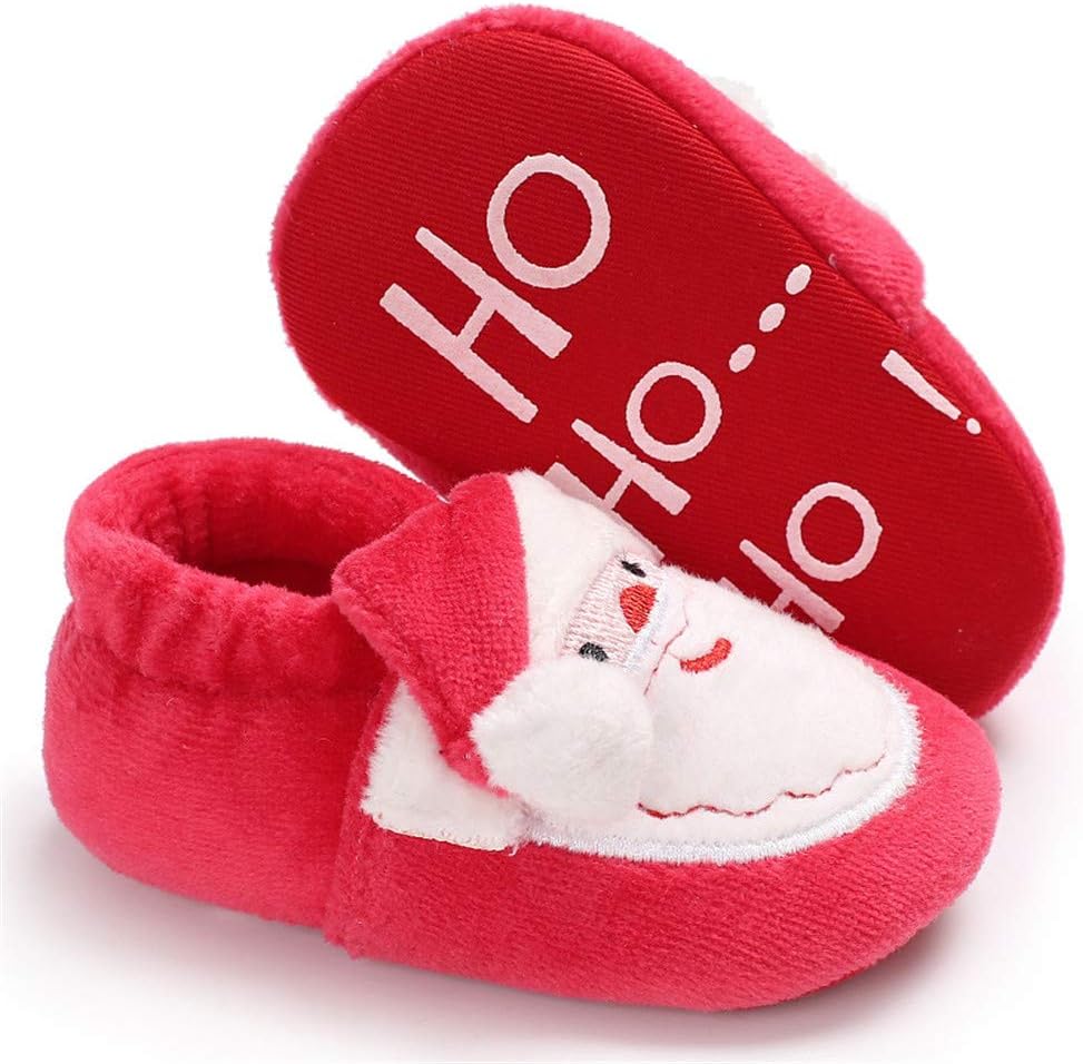 HsdsBebe Унисекс Новорожденные Детские Хлопковые Пинетки с Нескользящей Подошвой для Малышей Мальчиков и Девочек Зимние Теплые Флисовые Носочки-Обувь, D/Christmas — фото 4