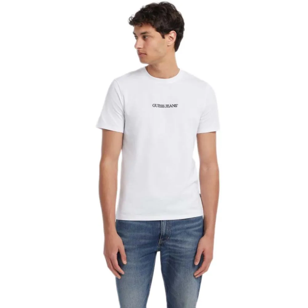 

Футболка с коротким рукавом Guess Jeans Gj Cn Slim Logo Embro, белый