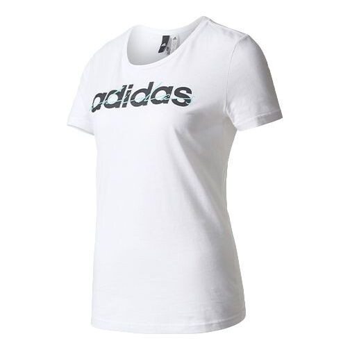 

Футболка (WMNS) adidas Special Linear T-Shirt 'White Black', белый