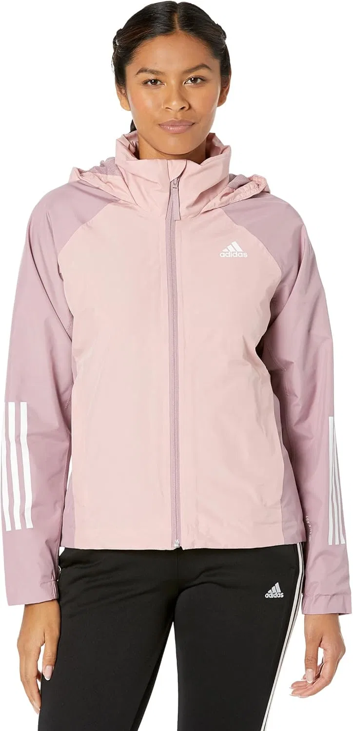 Куртка для бега adidas BSC 3-Stripes RAIN.RDY, Magic Mauve/Wonder Mauve