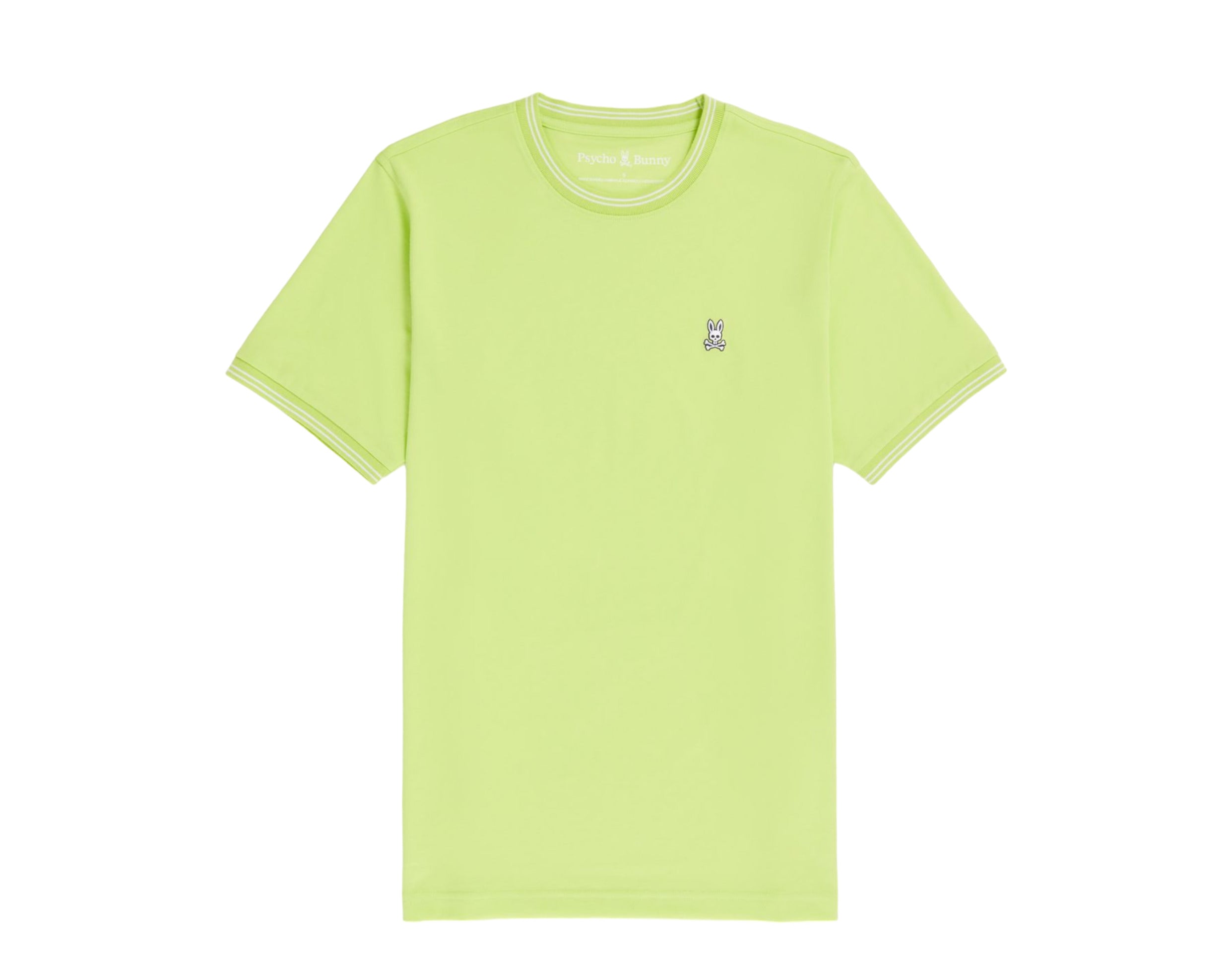 

Мужская футболка Logan Tee Psycho Bunny цвета лайма Granita B6U137X1PC-LMG, желтый
