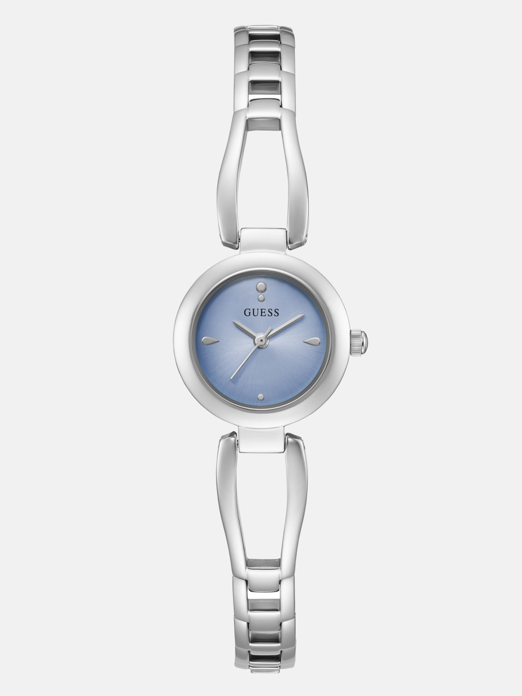

Аналоговые часы серебристого цвета Guess Factory, серебряный
