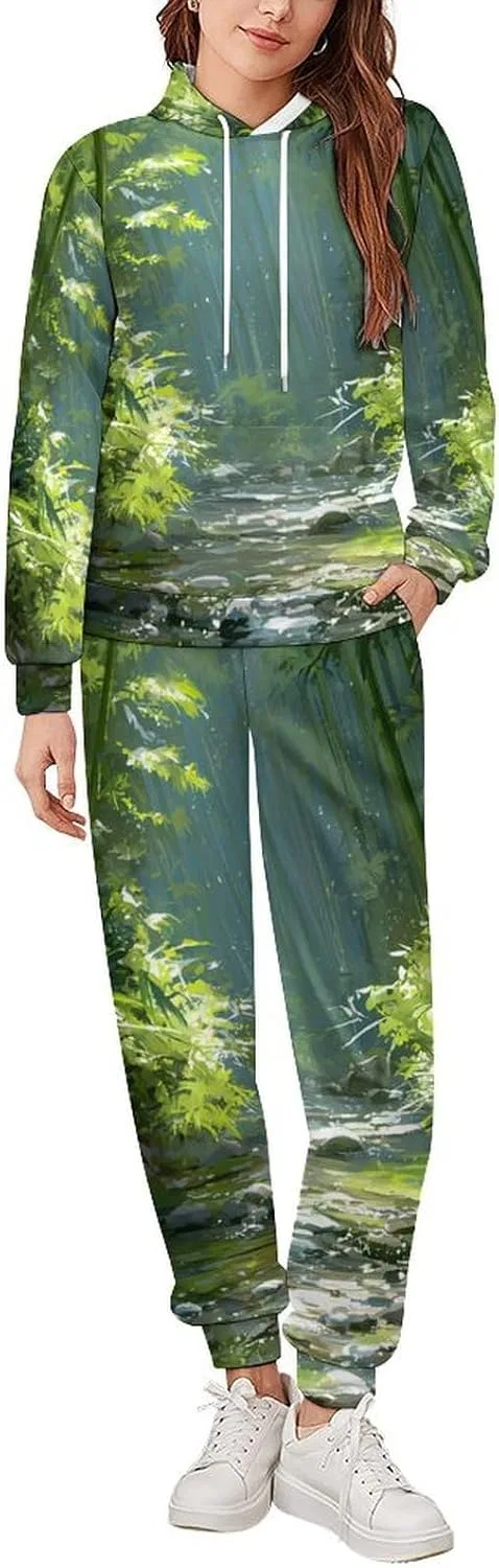 Спортивный костюм с капюшоном, джоггеры, Green Forests, Style — фото 2