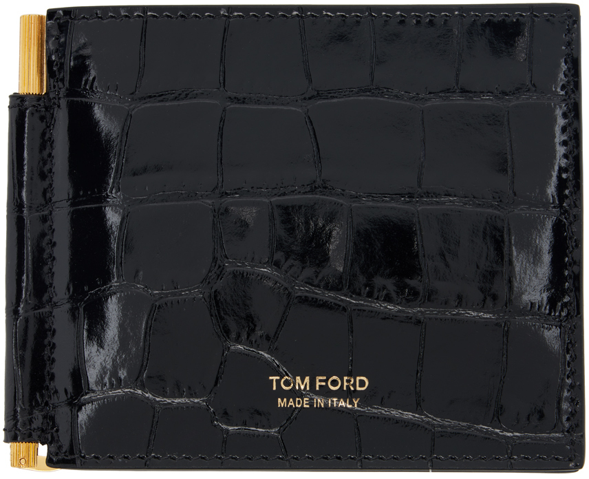 

Блестящий кошелек-зажим для денег Croc T Line TOM FORD
