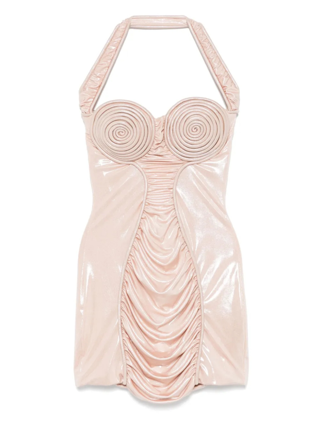 

Платье мини с голографическим эффектом MITILIANE COUTURE, нейтральный