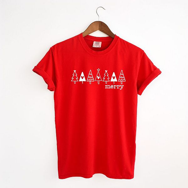 

Футболка Merry Trees garment dyed Simply Sage Market, Red, Зеленый, Футболка Merry Trees garment dyed Simply Sage Market, Red