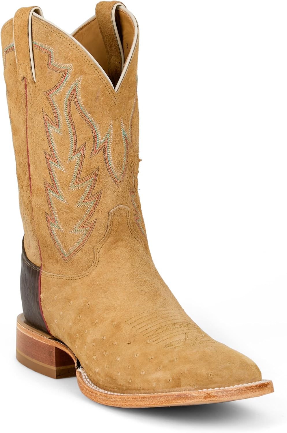 

Мужские ботинки Justin Quincy 11 с широкой квадратной ноской - коллекция CPX - западная кожа с двойной строчкой, Tan