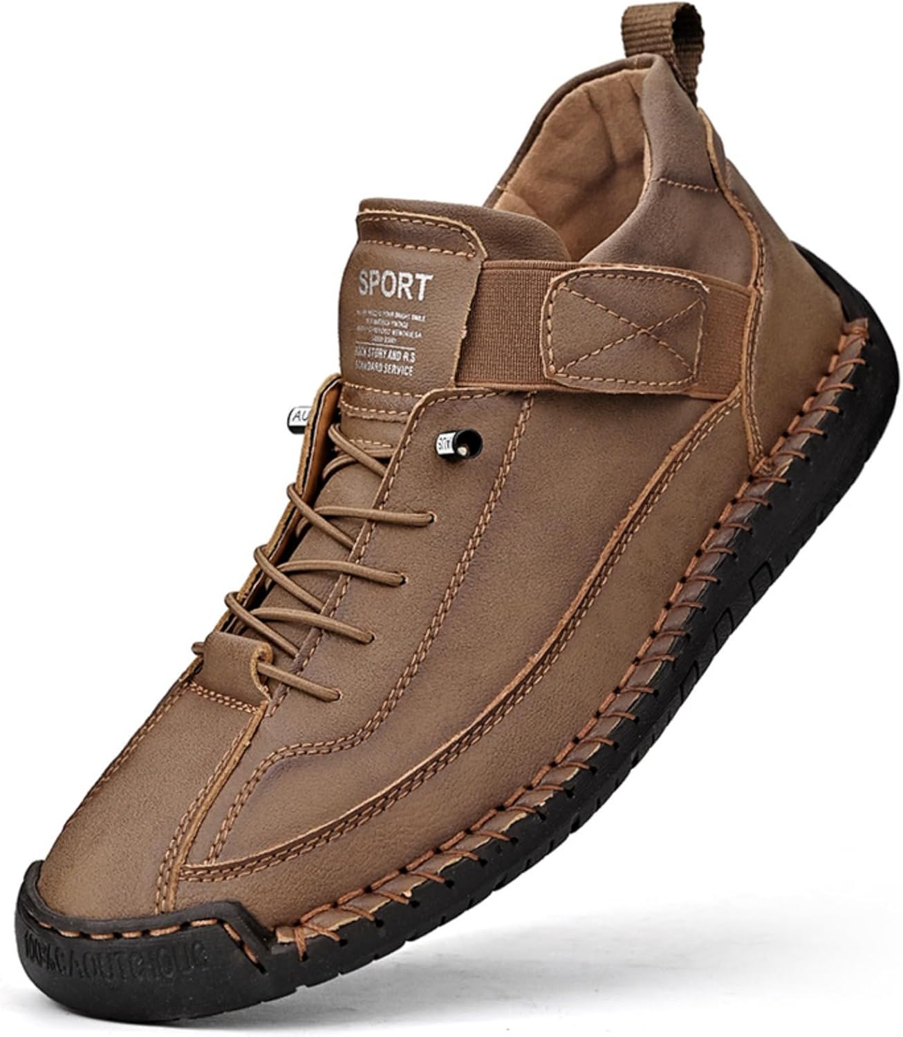 

Удобные кожаные ортопедические кроссовки ручной работы, комфортные ортопедические кроссовки без шнурков, унисекс Generic, хаки