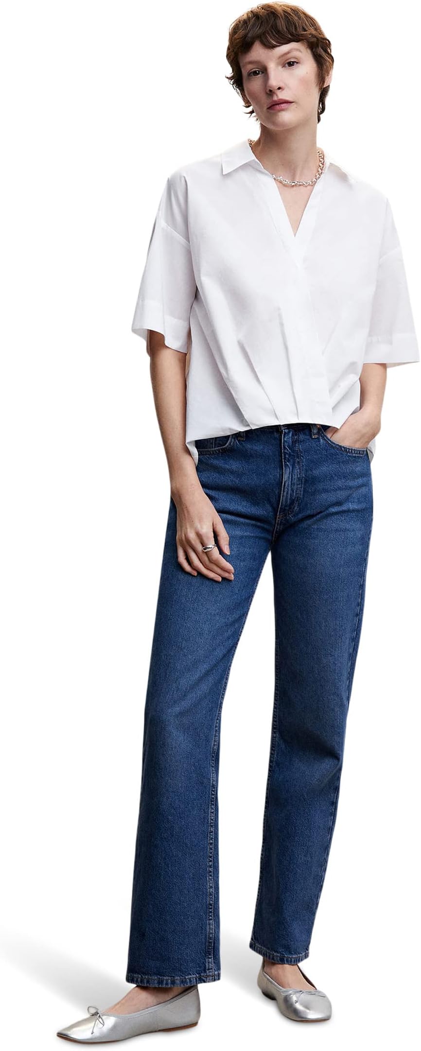

Рубашка MANGO Teoria Shirt, цвет Off-White