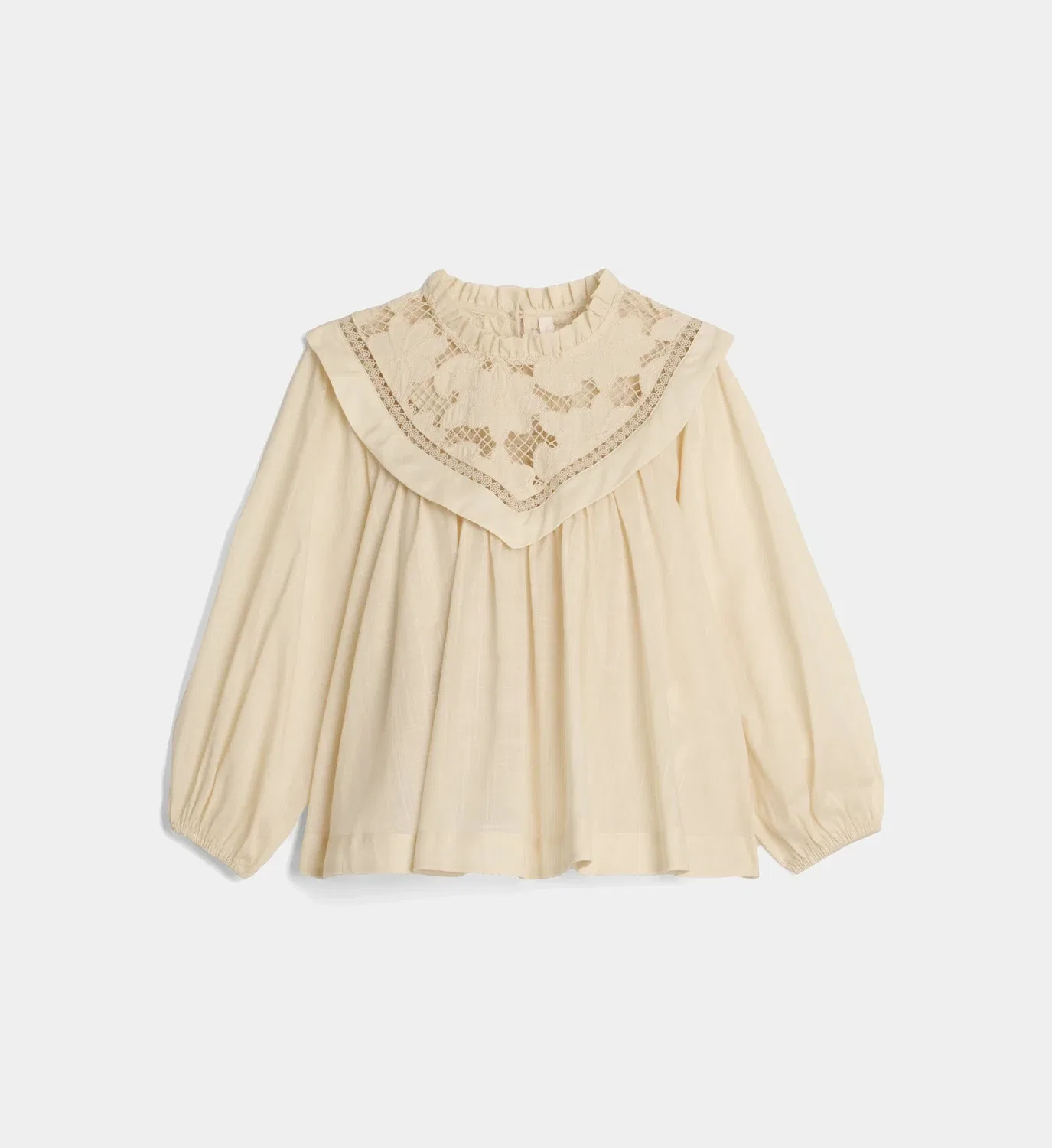 Свободная блузка Lucky из хлопка Zimmermann, бежевый