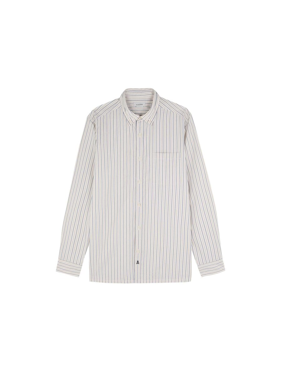 

Повседневная рубашка Scalpers Regular fit Button Up Shirt, белый
