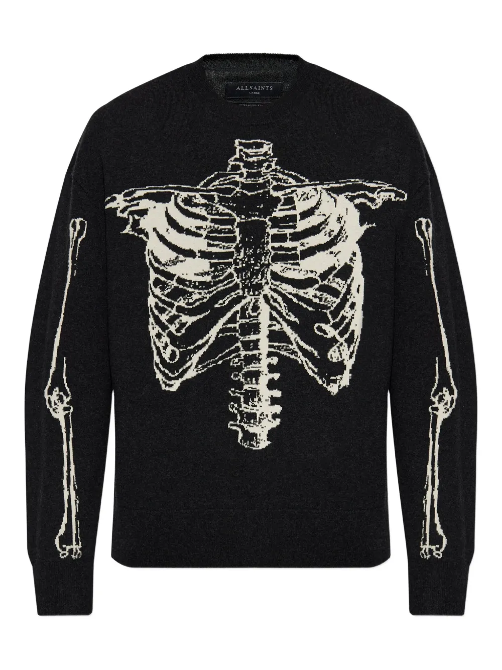 

Свитер Skelli с круглым вырезом Allsaints, черный