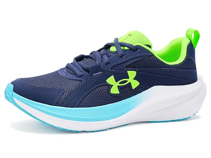 Кроссовки Charged Assert 11 Under Armour Kids, Midnight Navy/Blue Blur/Hyper Green — фото 2