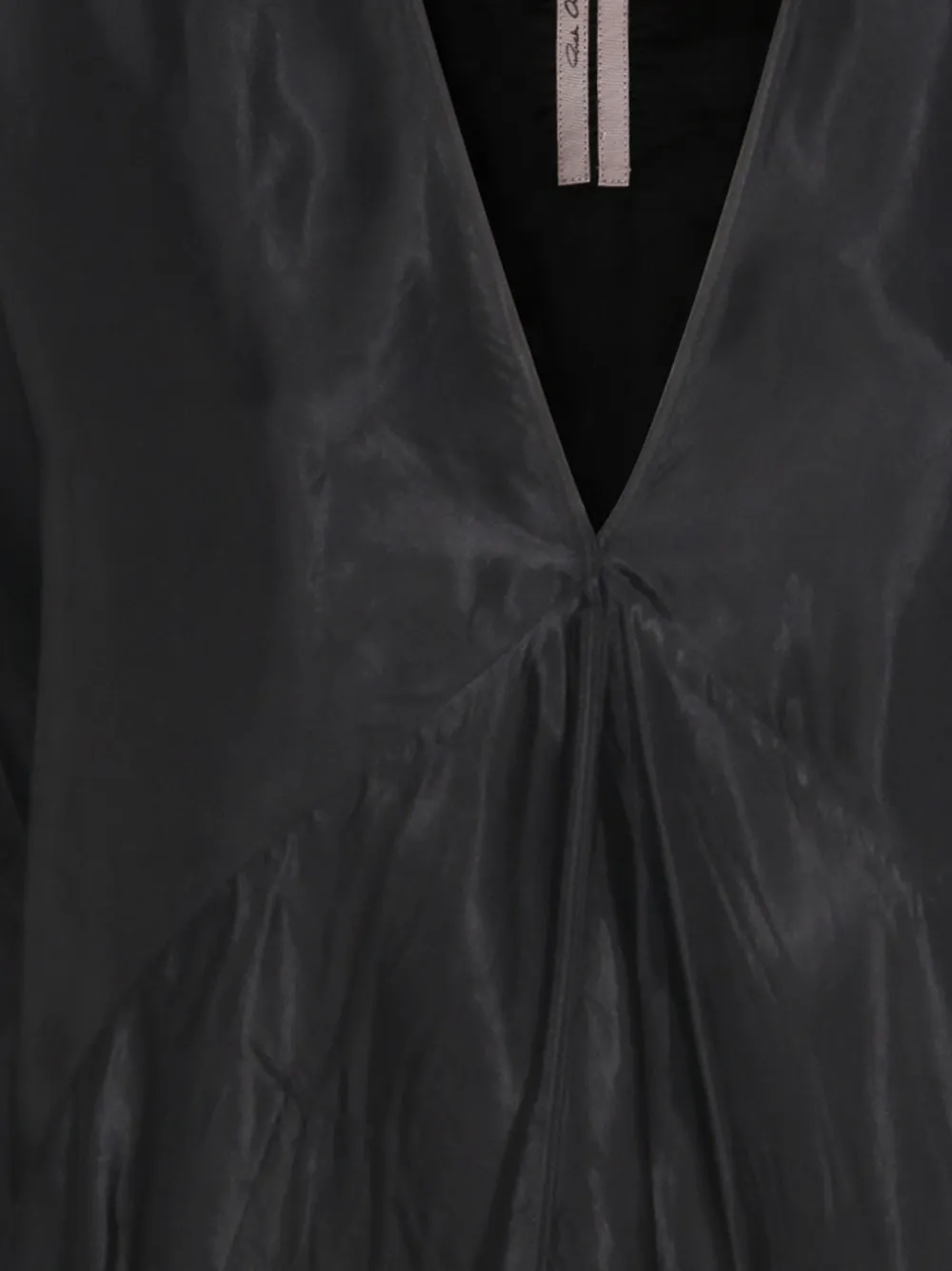 Макси-платье с V-образным вырезом Rick Owens, черный — фото 3