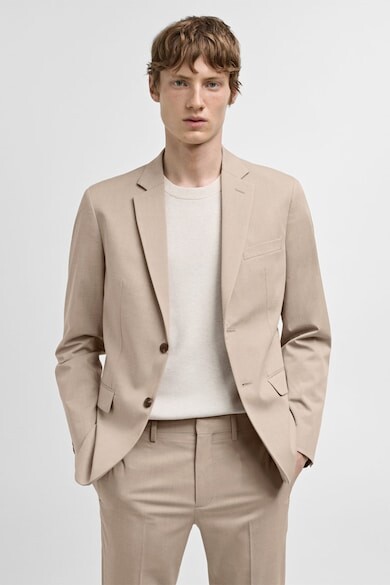 

Узкий пиджак Paris Mango, бежевый