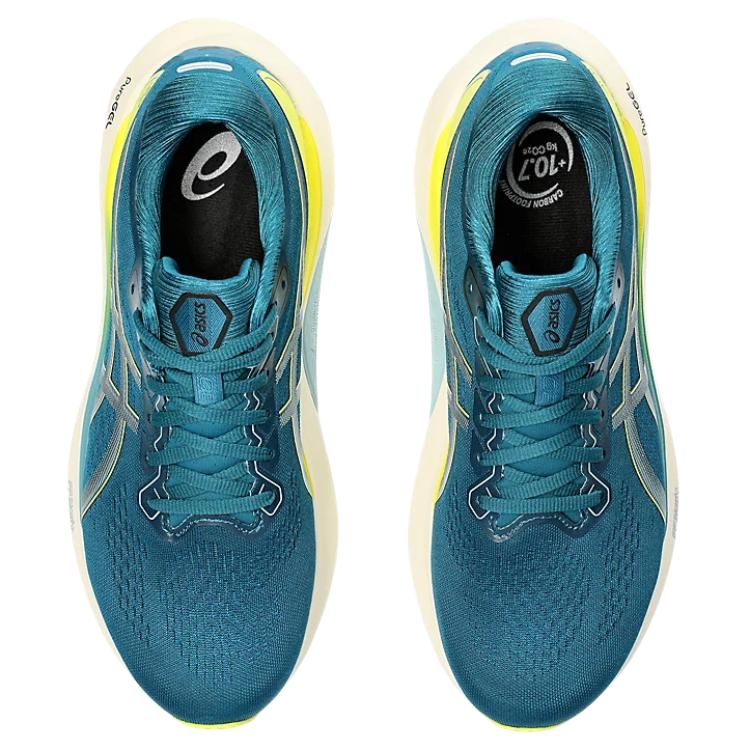 Gel Kayano 30 Evening Teal Teal Tint Asics, Синий Желтый — фото 2