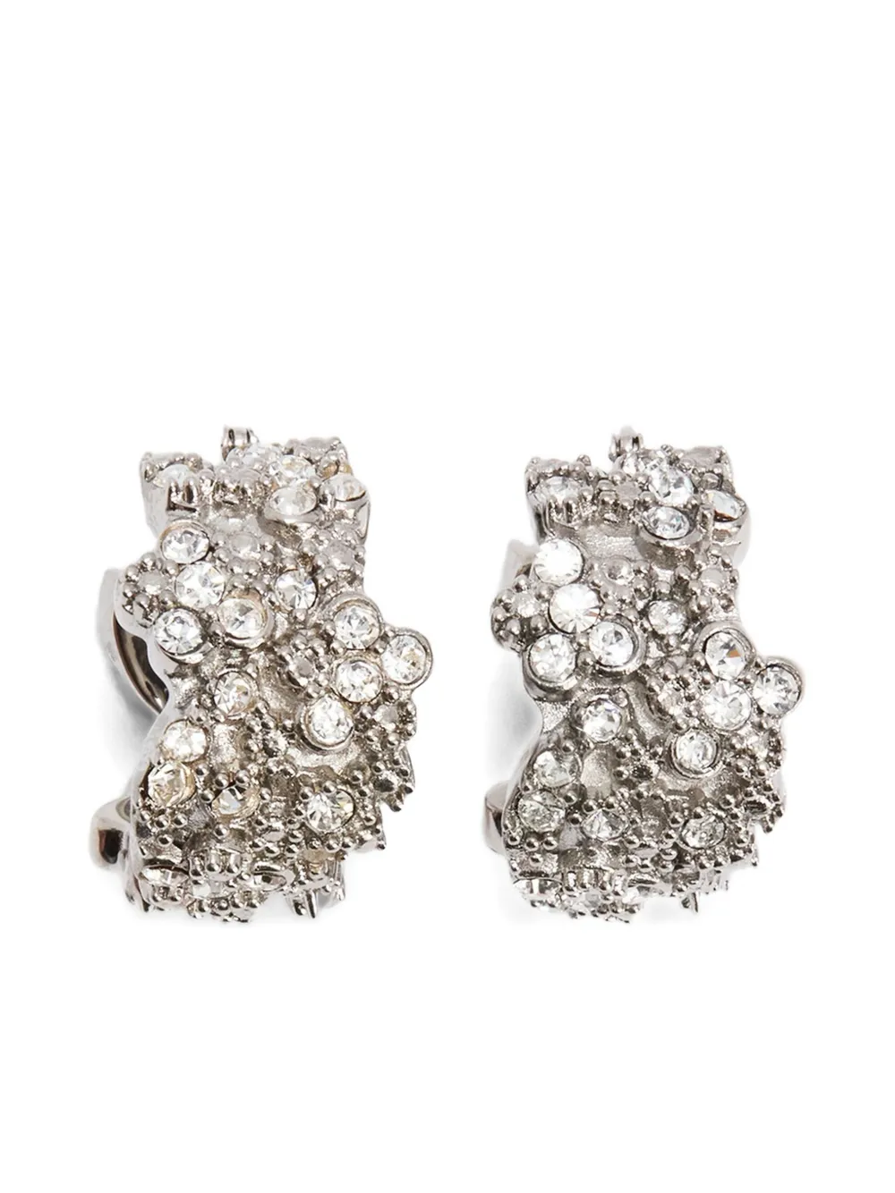 

Серьги-кольца с цирконом JIL SANDER, серебяный