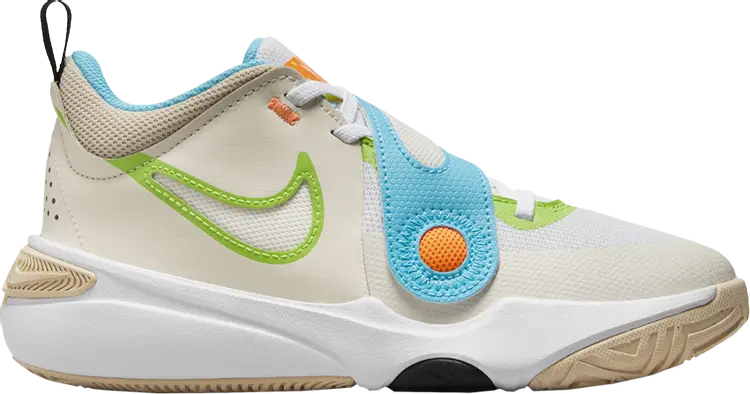 

Кроссовки Team Hustle D11 GS 'Pale Ivory Action Green', кремовый