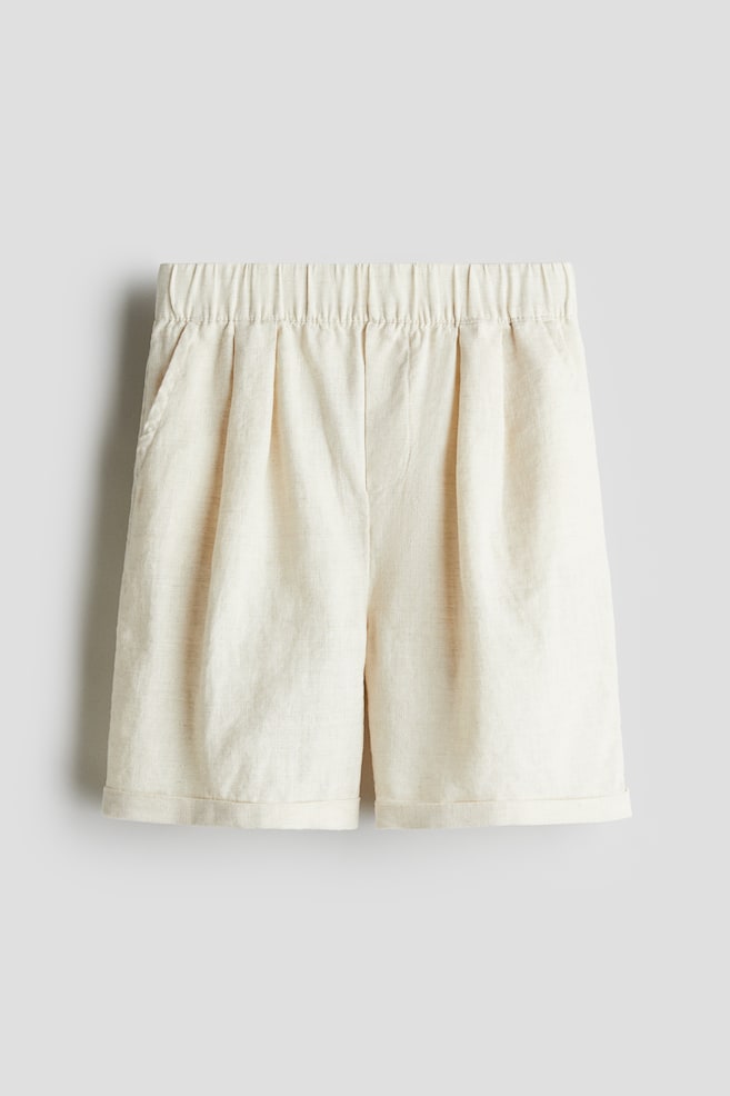 

Льняные шорты длиной до колена H&M, бежевый
