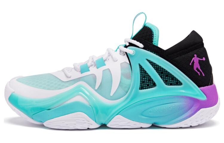 

Баскетбольные кроссовки Basketball Shoes Men Low-Top Mars Green/Flying Shadow Purple Qiaodan