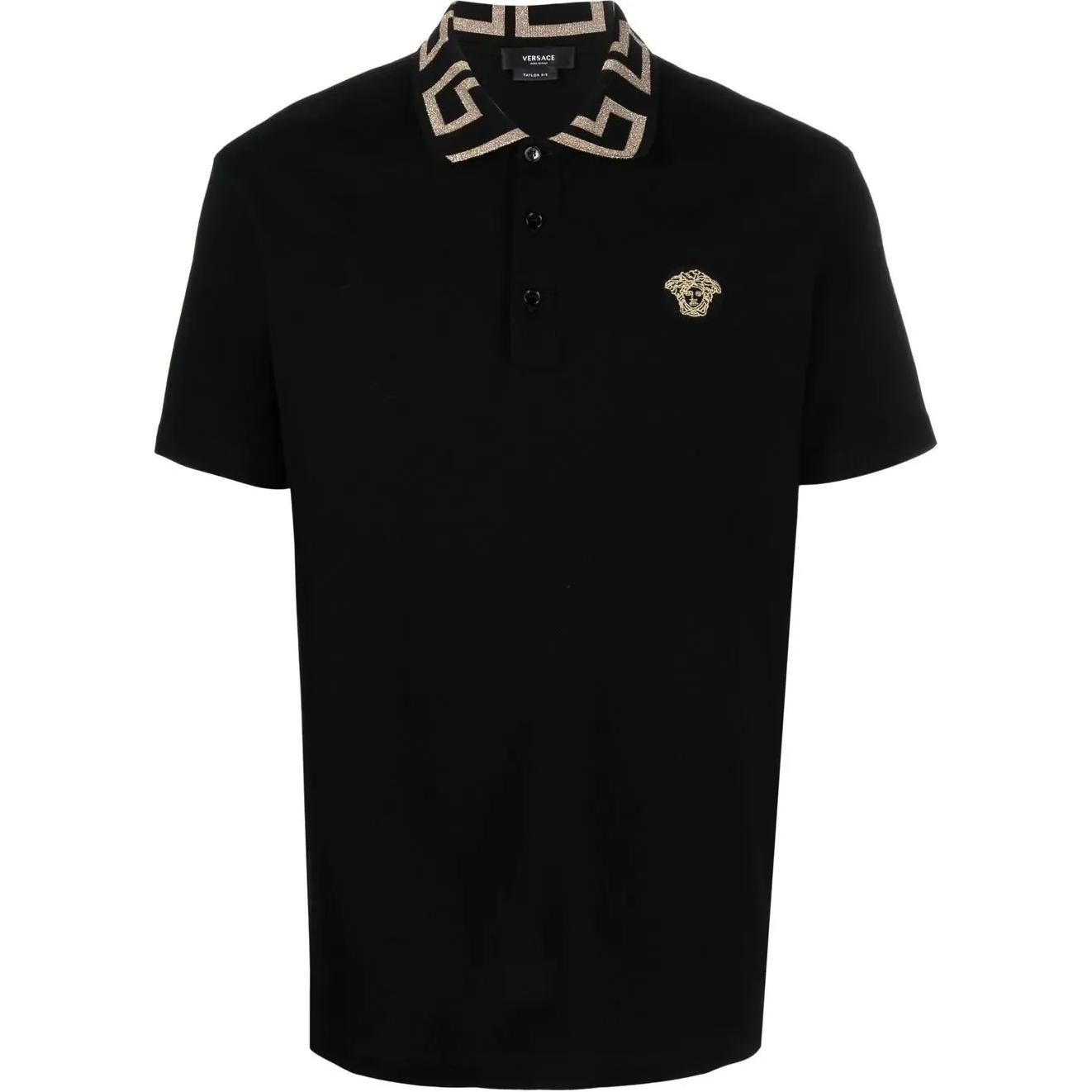 

Футболка поло мужская черная VERSACE