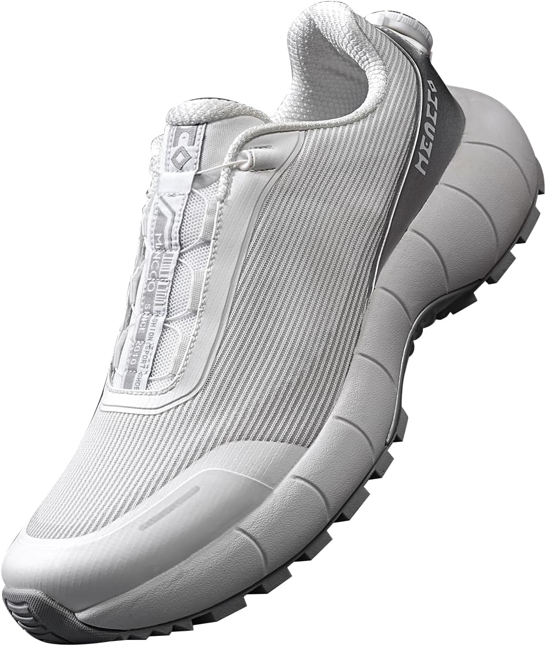 

Мужские кроссовки без шнурков для бега, ходьбы и тенниса, водонепроницаемые, для спорта и тренировок в зале, удобные с амортизацией Mencco, белый