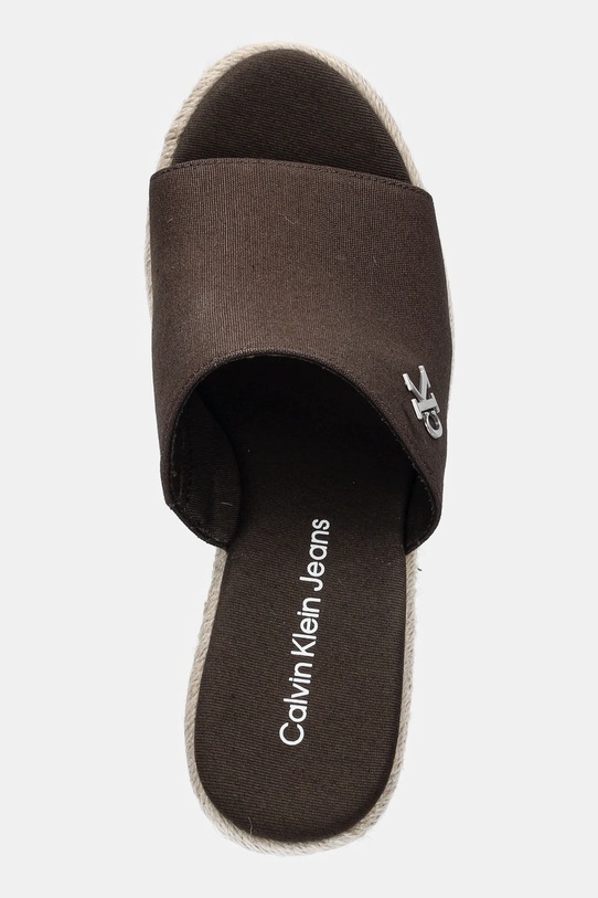 Шлепанцы Wedge Rope Slide MG Calvin Klein Jeans, коричневый — фото 4