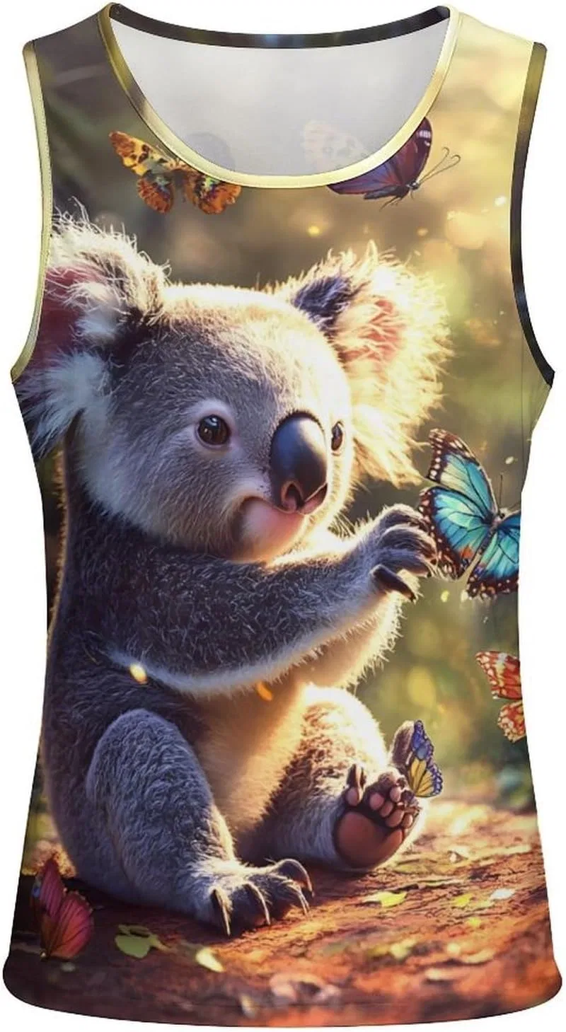 Мужской топ-майка с принтом, бабочка, Koala, Style — фото 2