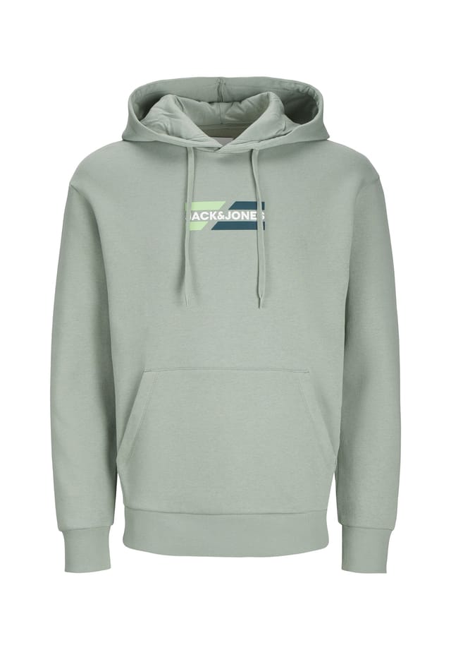 

Толстовка с капюшоном с графическим принтом Jack & Jones, зеленый