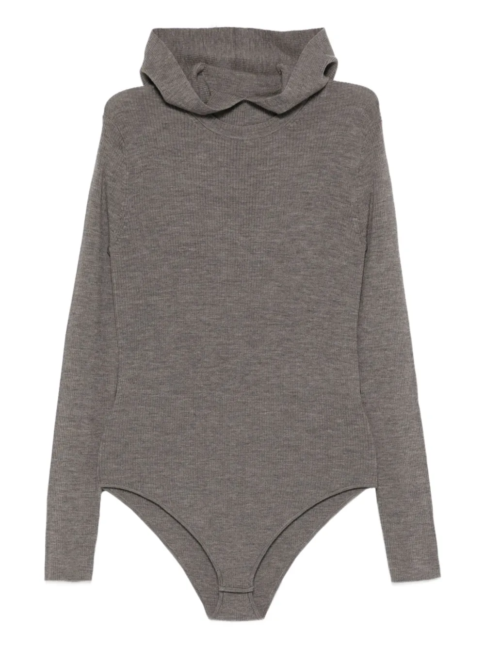 

Боди с капюшоном и ребристой текстурой P.A.R.O.S.H., серый