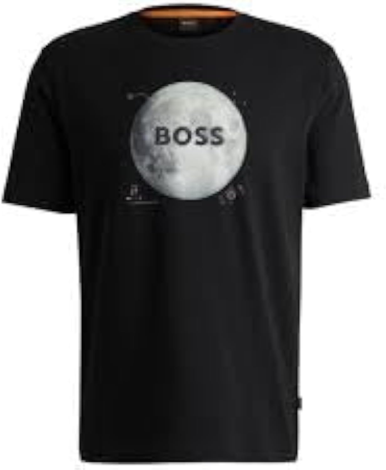 

Мужская хлопковая футболка с логотипом Moon от BOSS, Black Shadow, Черный, Мужская хлопковая футболка с логотипом Moon от BOSS, Black Shadow