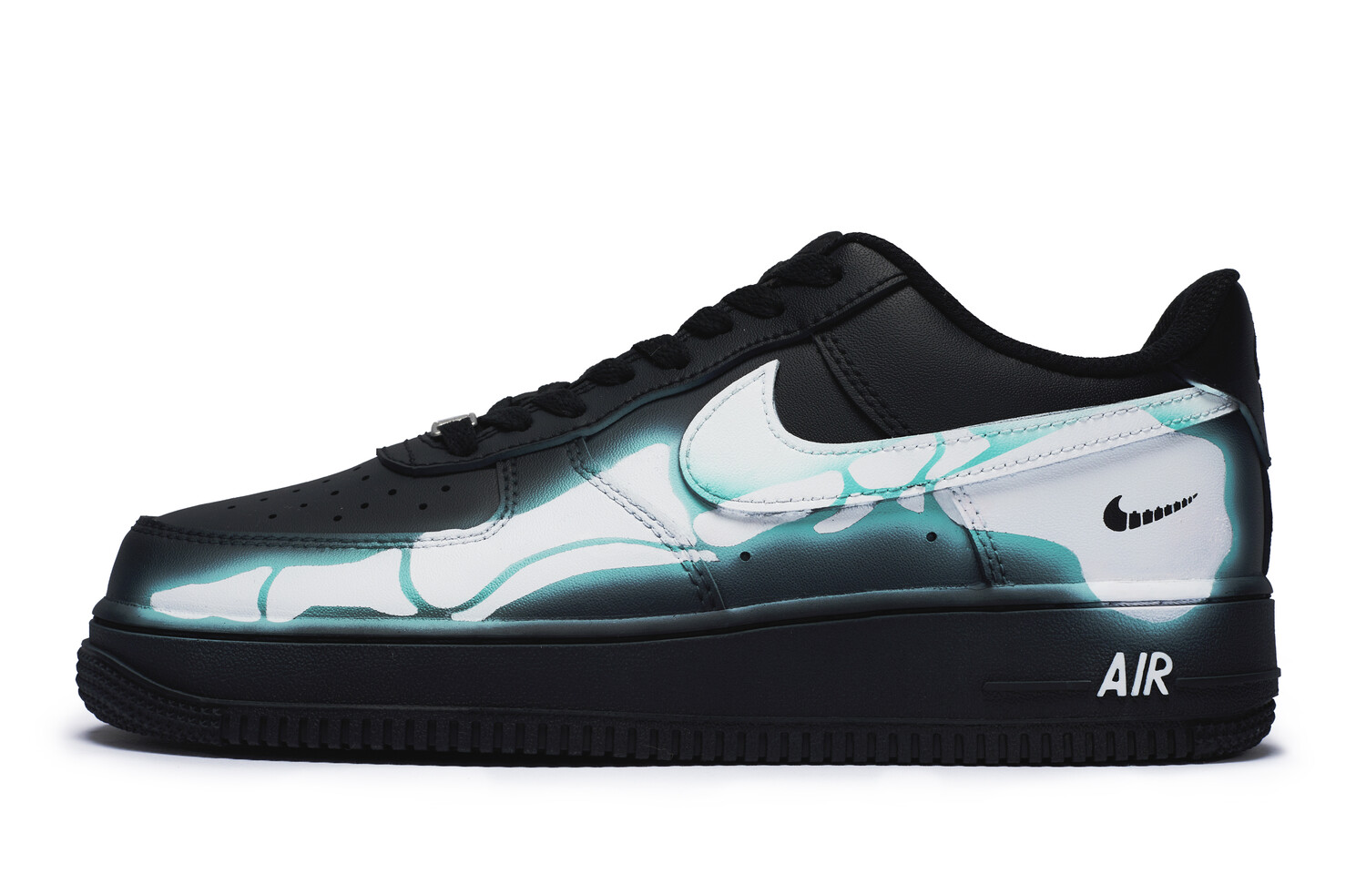 Кроссовки Nike Air Force 1 Skateboarding Shoes Unisex Low-top White/Tiffany Blue, синий — фото 2