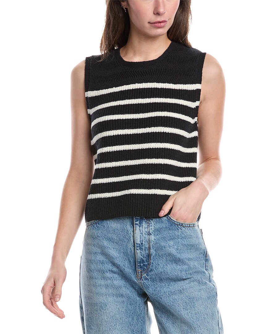 

Rag & bone Джен Страйп Майка, черный